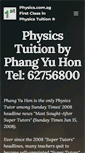 Mobile Screenshot of physics.com.sg